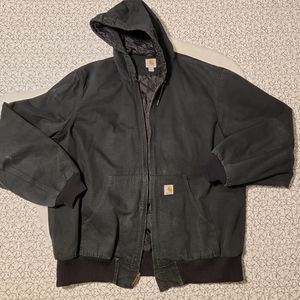 XL Black Men's Carhartt Hooded Coat